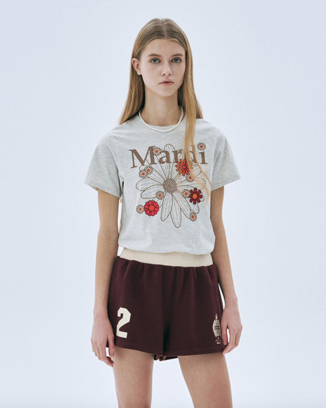 MARDI MERCREDI Slim Tshirt Flowermardi Blossom