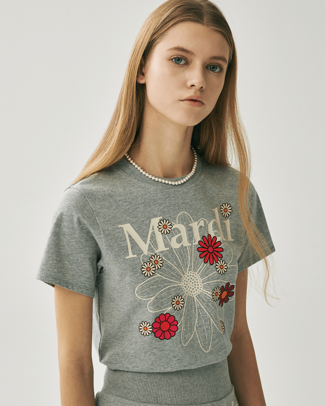 MARDI MERCREDI Slim Tshirt Flowermardi Blossom