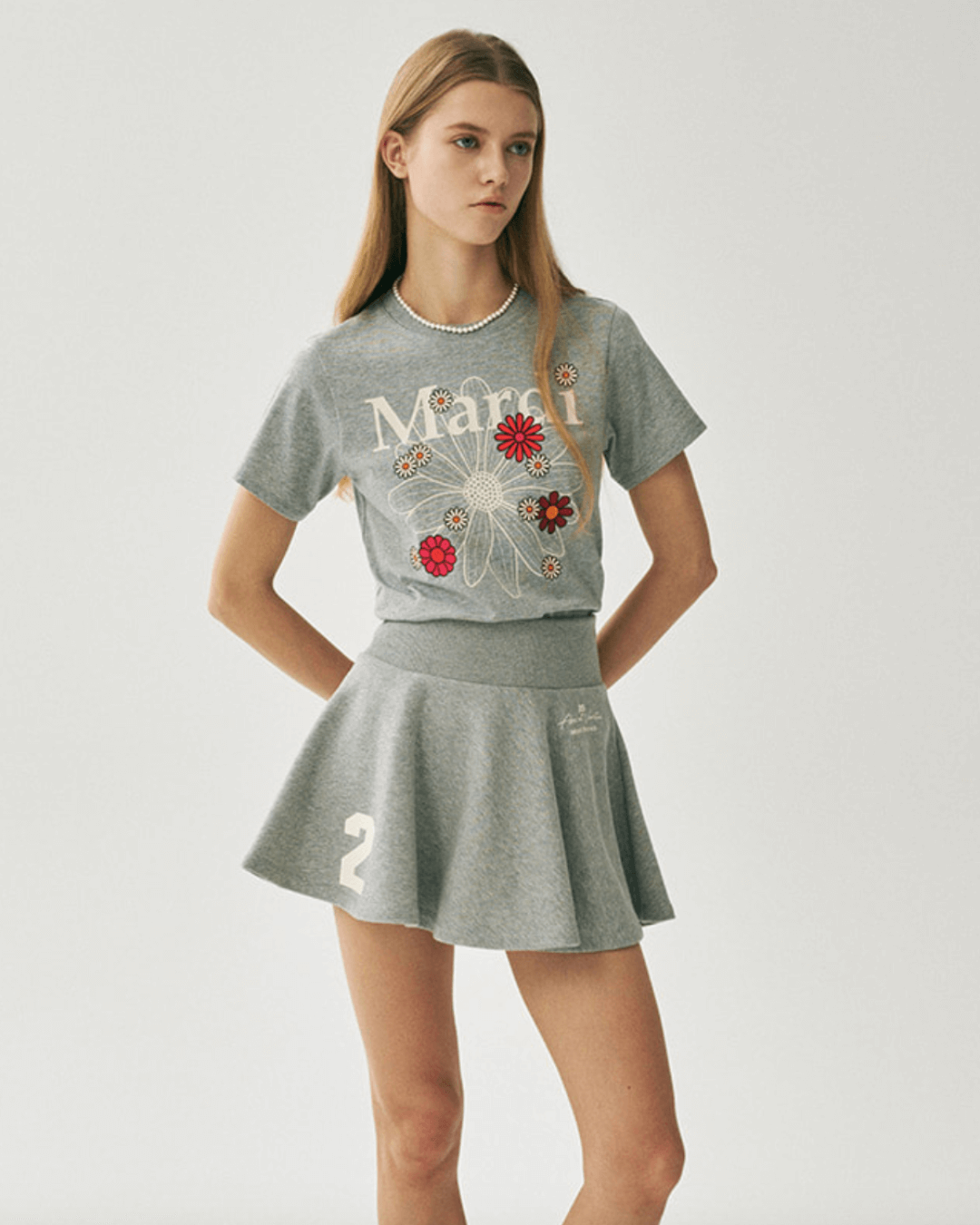 MARDI MERCREDI Slim Tshirt Flowermardi Blossom