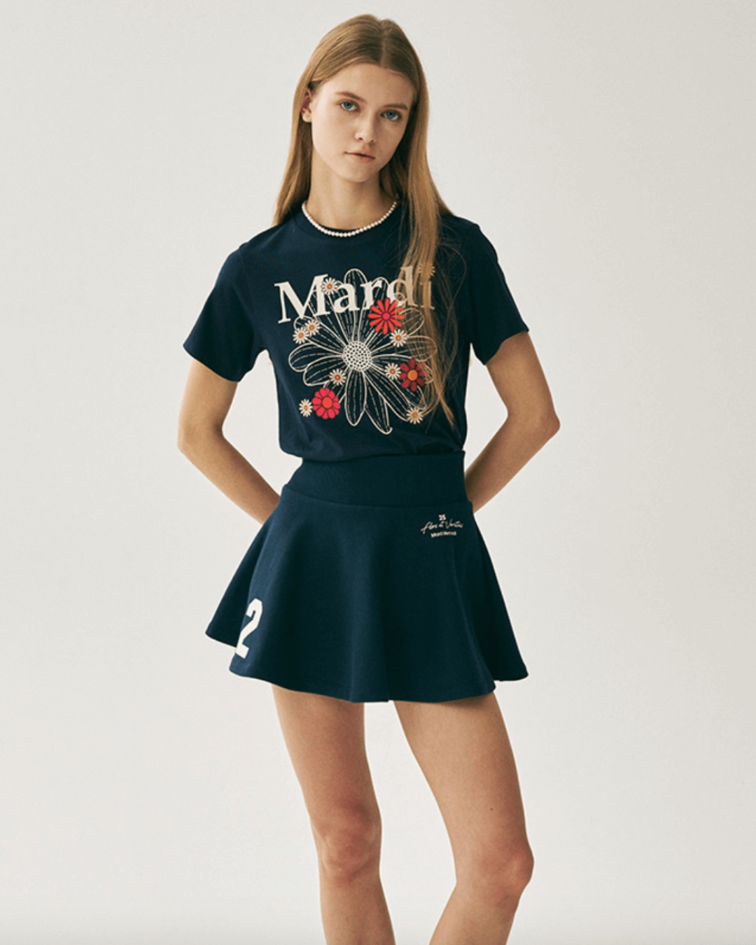 MARDI MERCREDI Slim Tshirt Flowermardi Blossom