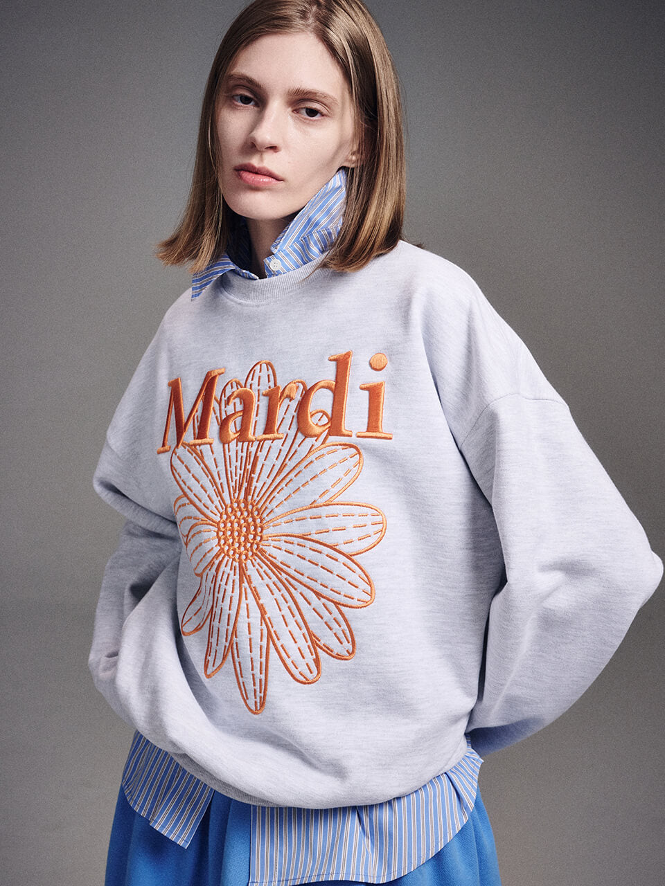 MARDI MERCREDI Sweatshirt Flowermardi Needlework