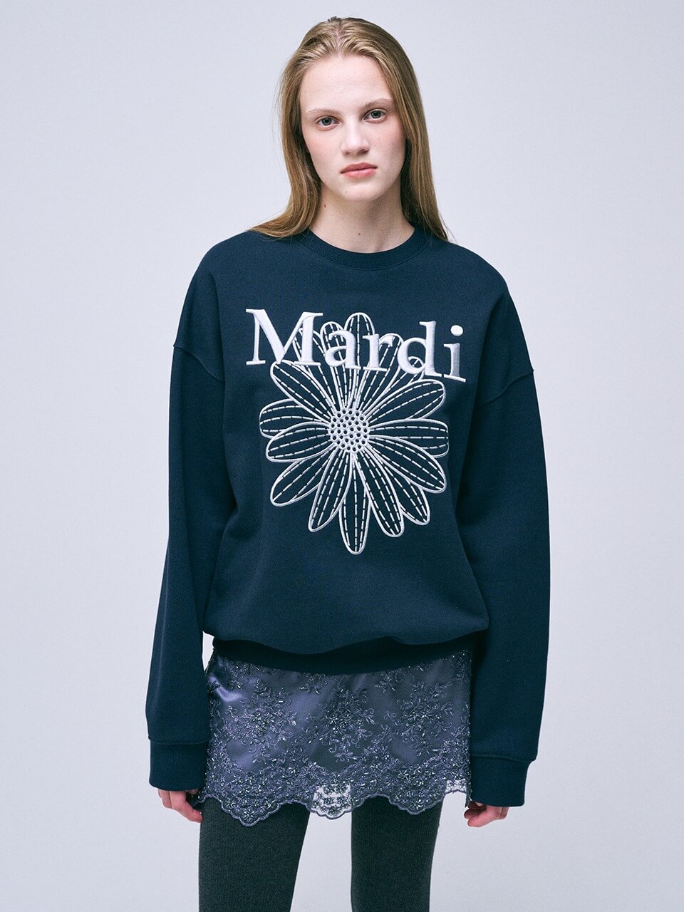 MARDI MERCREDI Sweatshirt Flowermardi Needlework