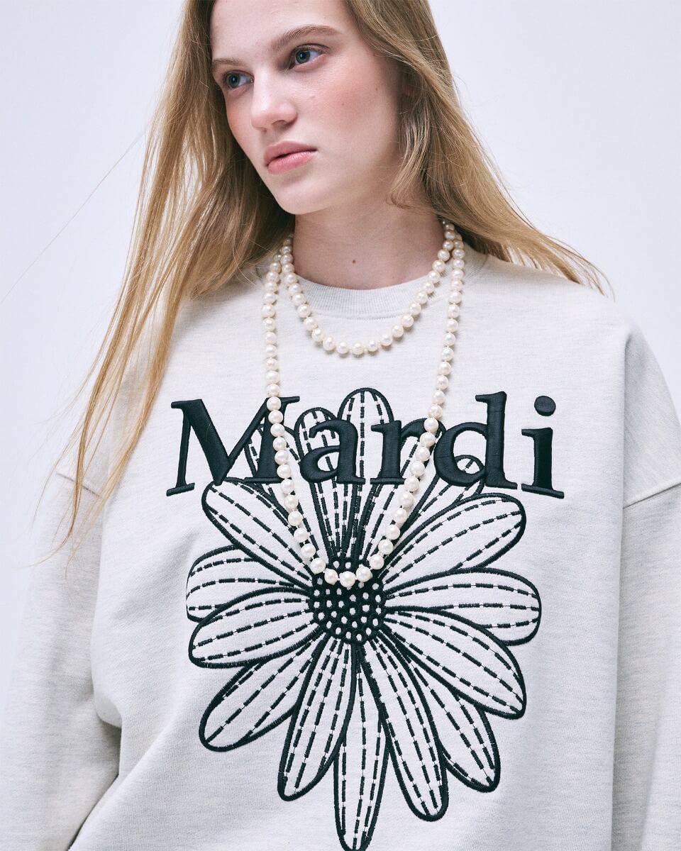 MARDI MERCREDI Sweatshirt Flowermardi Needlework