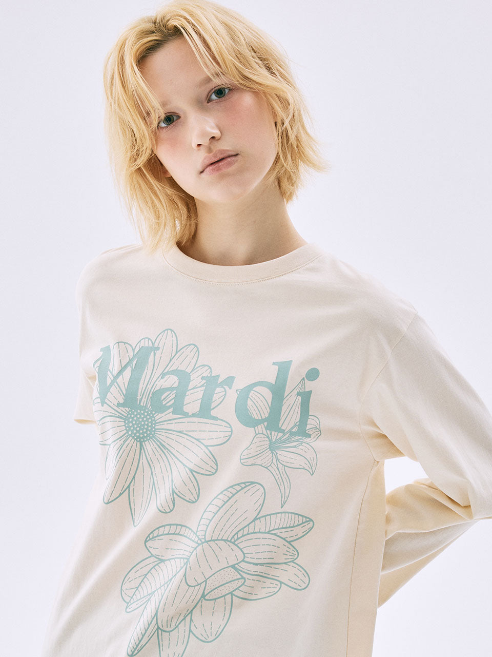 MARDI MERCREDI Tshirt Long Sleeve Triple Flower