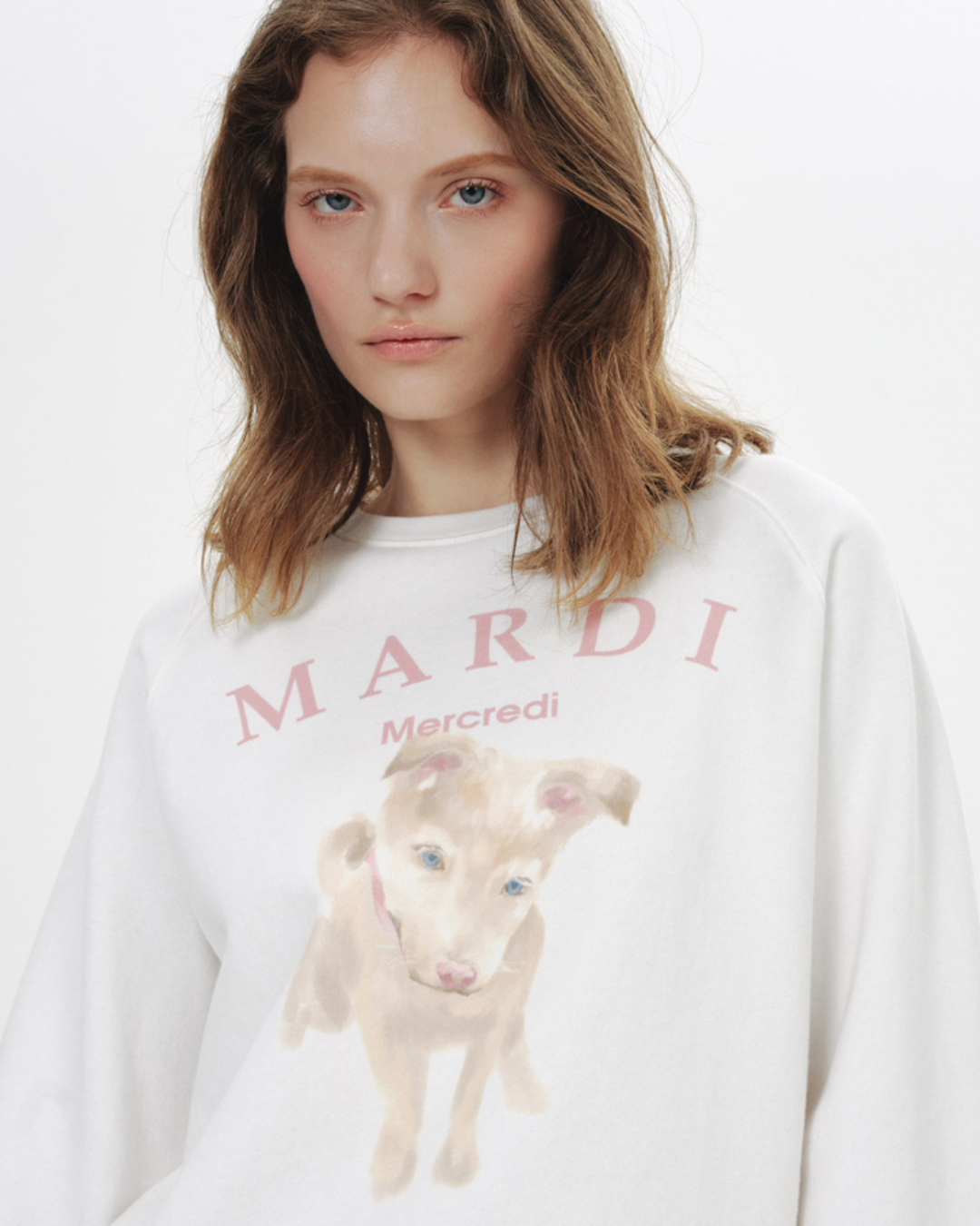 MARDI 107 SWEATSHIRT RAGLAN NEZ TOUT ROSE