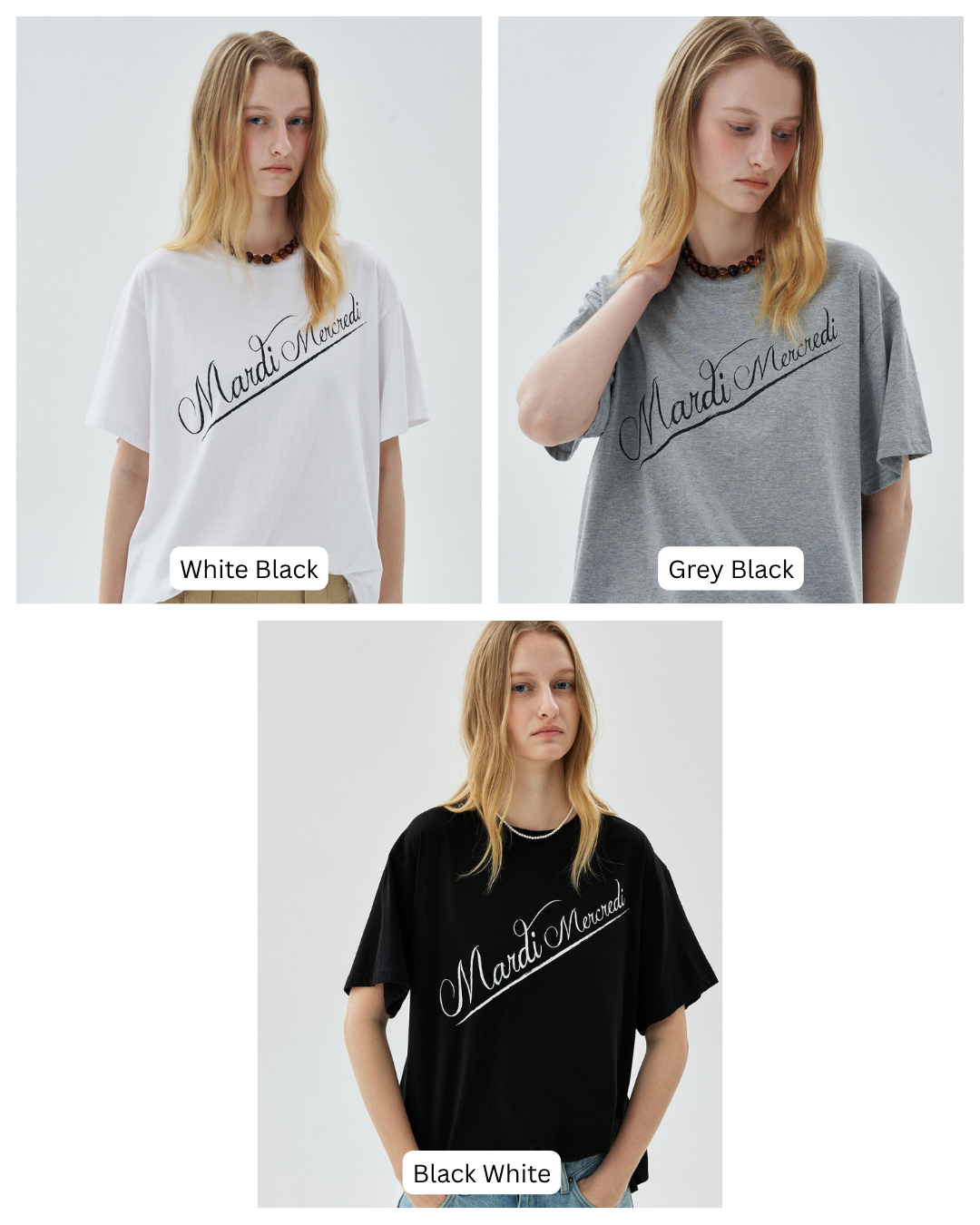 MARDI 109 TSHIRT SCRIPT LOGO DIAGONAL