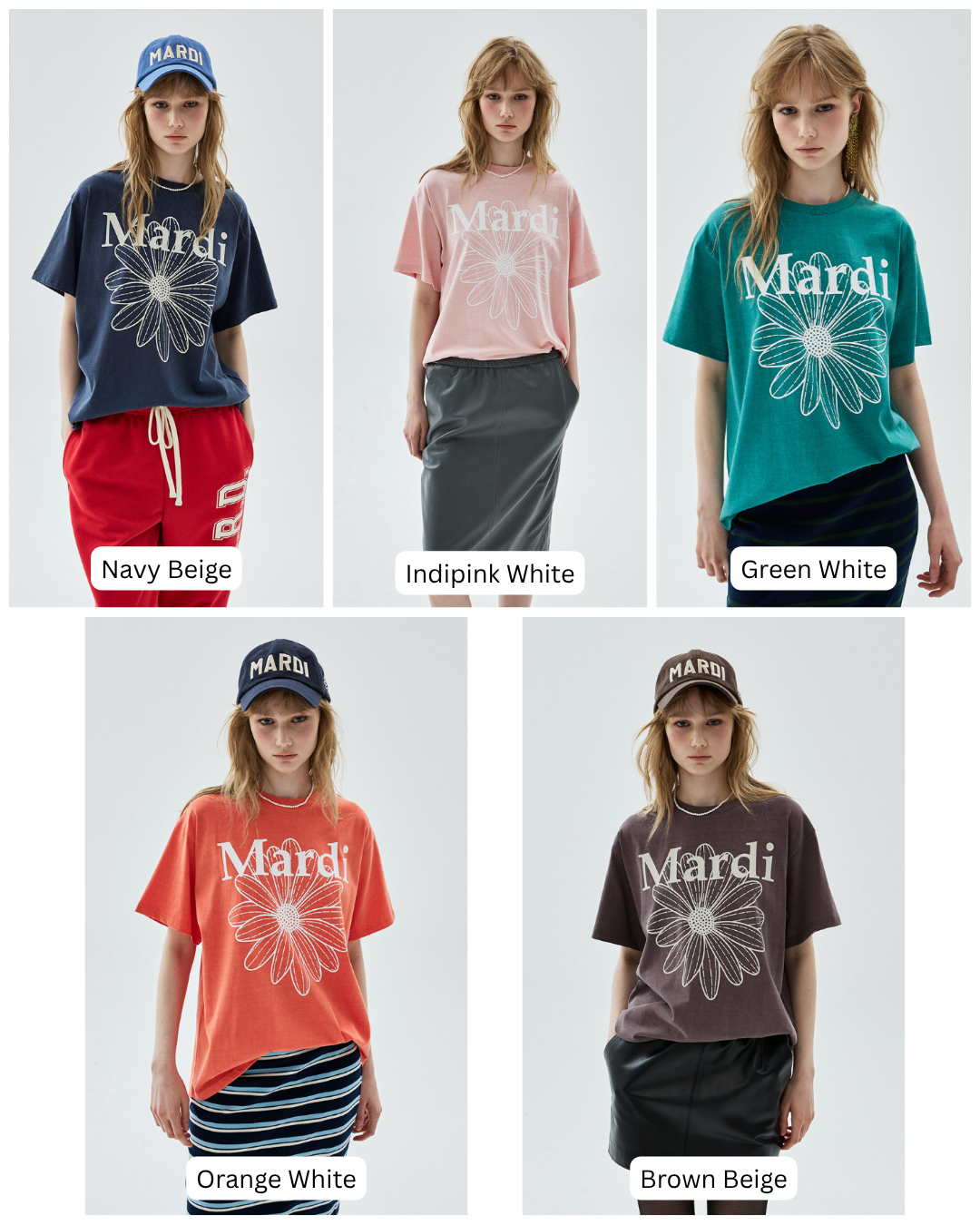 MARDI 112 TSHIRT FLOWERMARDI PIGMENT WASHING