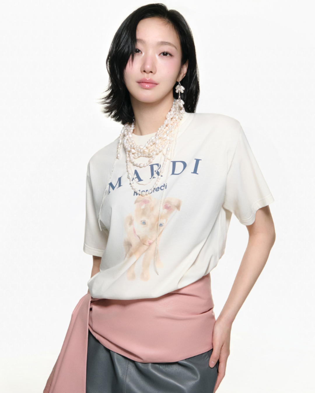 MARDI 117 TSHIRT NEZ TOUT ROSE