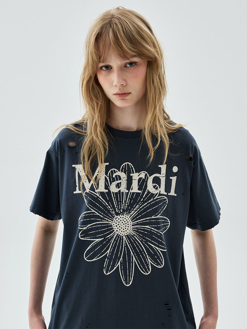 MARDI 101 TSHIRT FLOWERMARDI CRACKED DESTROYED
