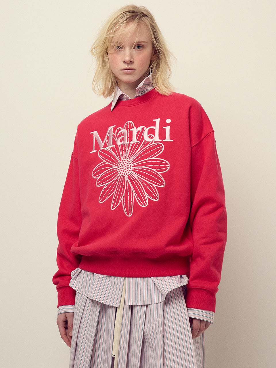 MARDI MERCREDI Sweatshirt Flowermardi Needlework