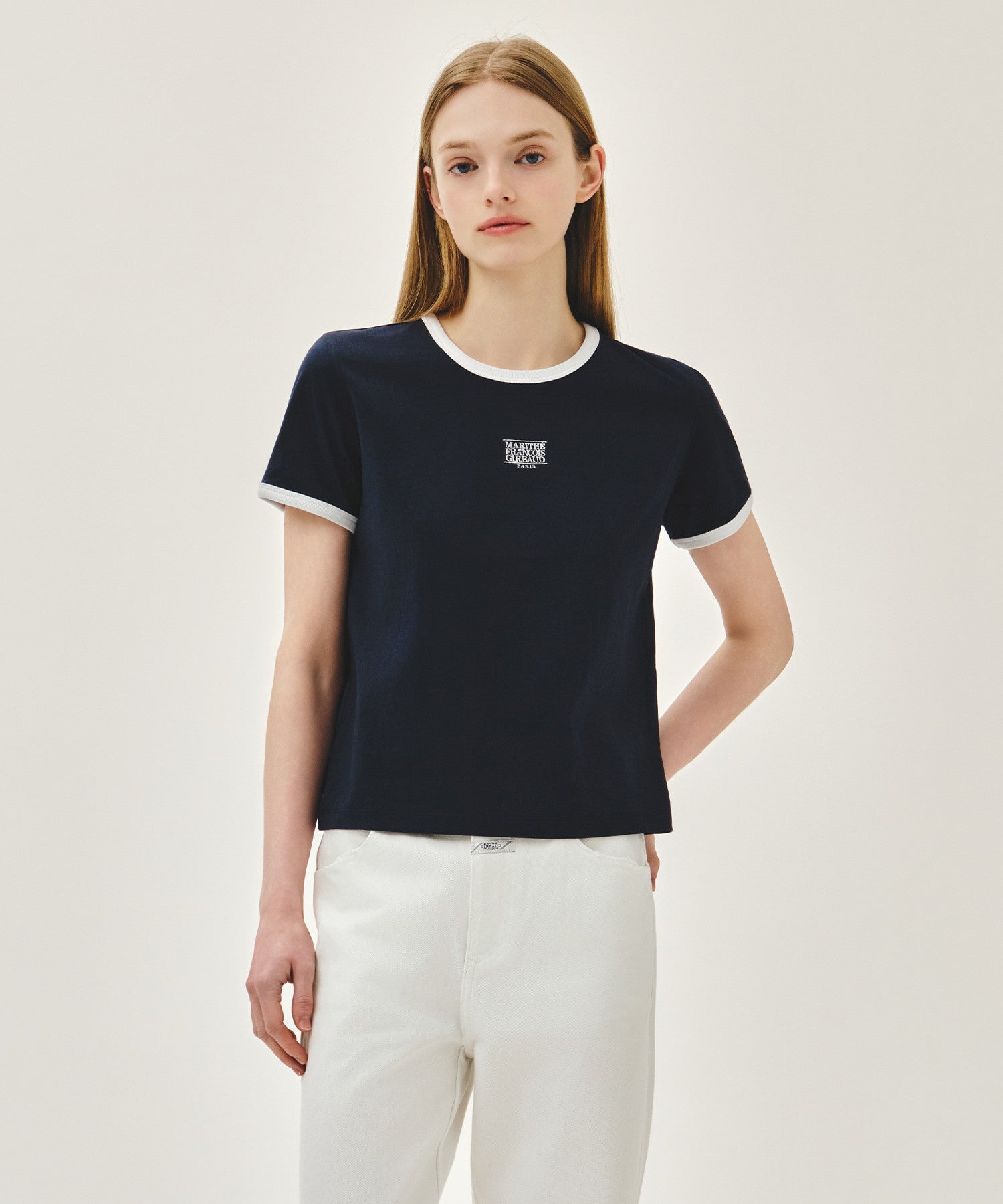 MARITHE 010 W CLASSIC LOGO RINGER TEE