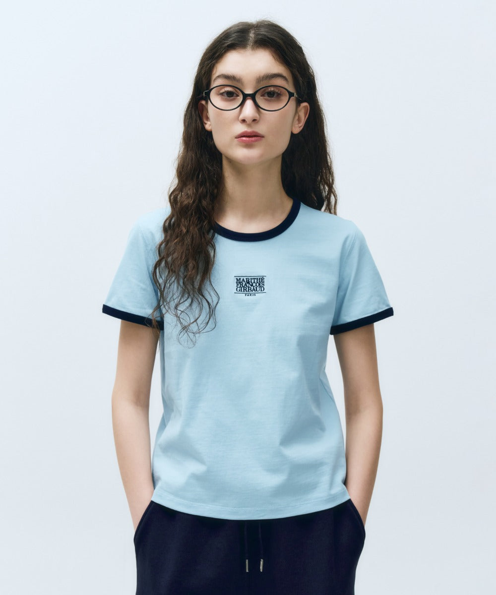 MARITHE 010 W CLASSIC LOGO RINGER TEE