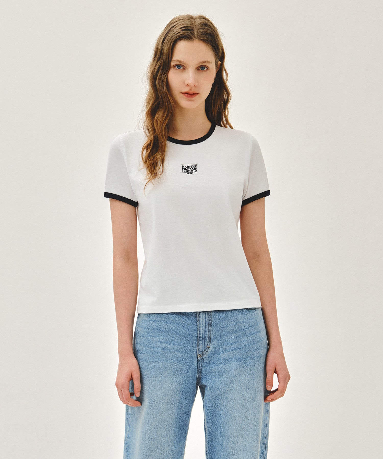 MARITHE 010 W CLASSIC LOGO RINGER TEE