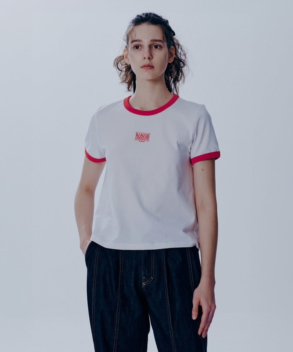 MARITHE 010 W CLASSIC LOGO RINGER TEE