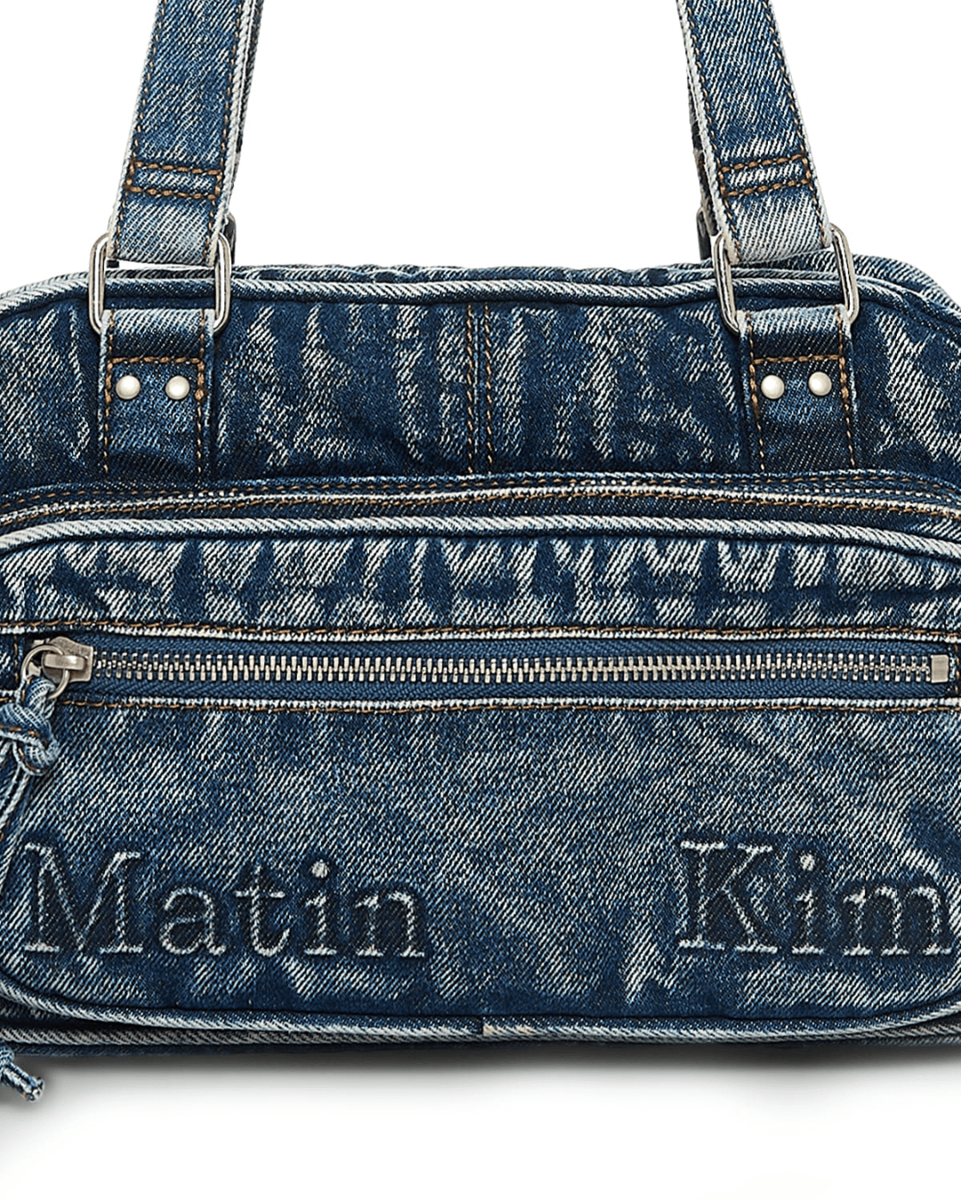 MATIN KIM 017 Dust Denim One Pocket Shoulder Bag (Blue)