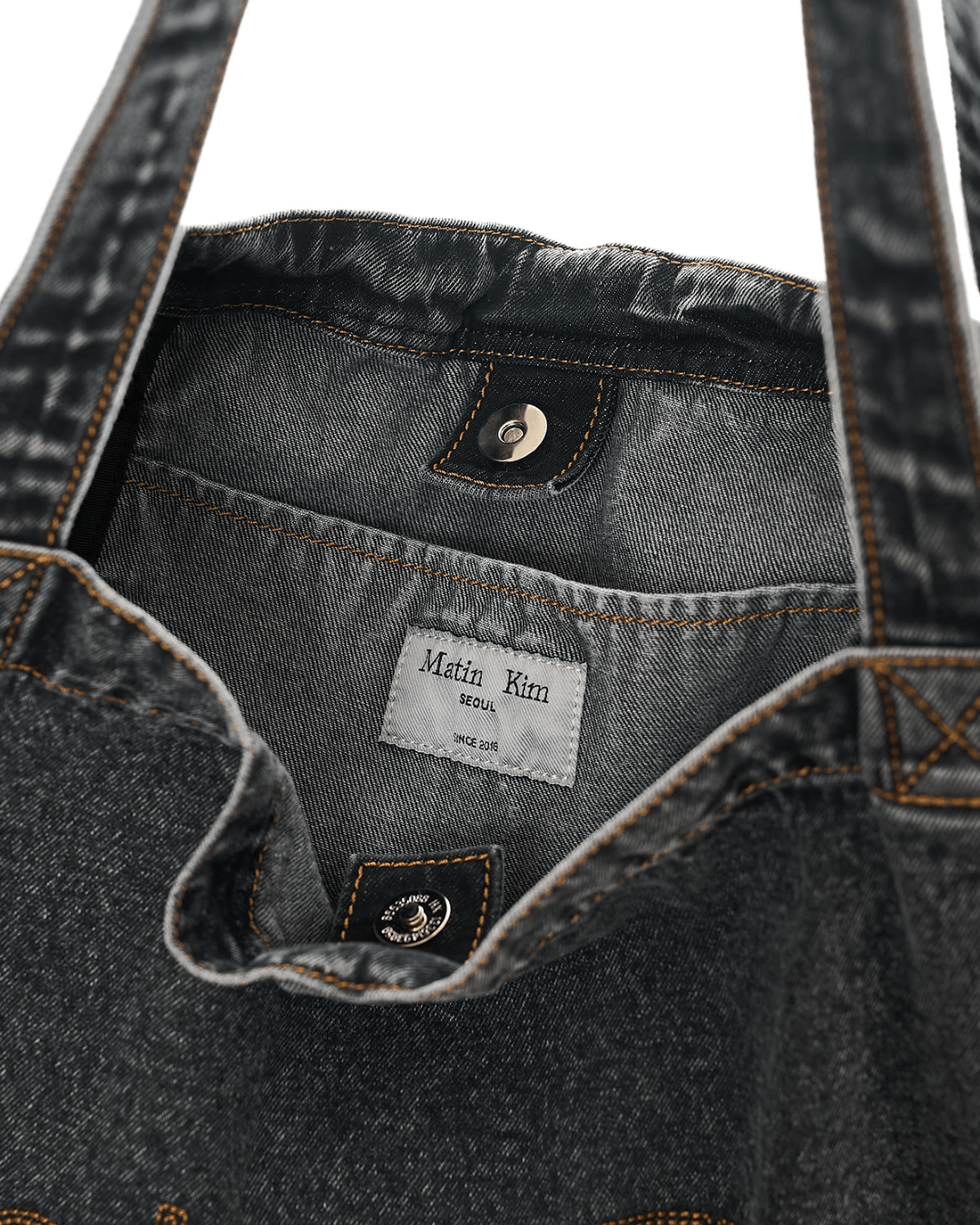 MATIN KIM 035 Stitch Denim Shoulder Bag (3colors)