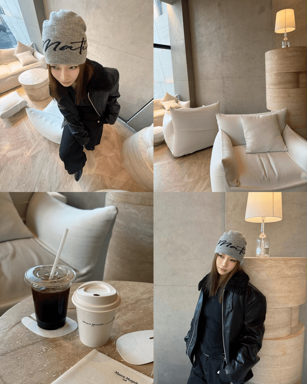 MATIN KIM 039 Logo Script Beanie