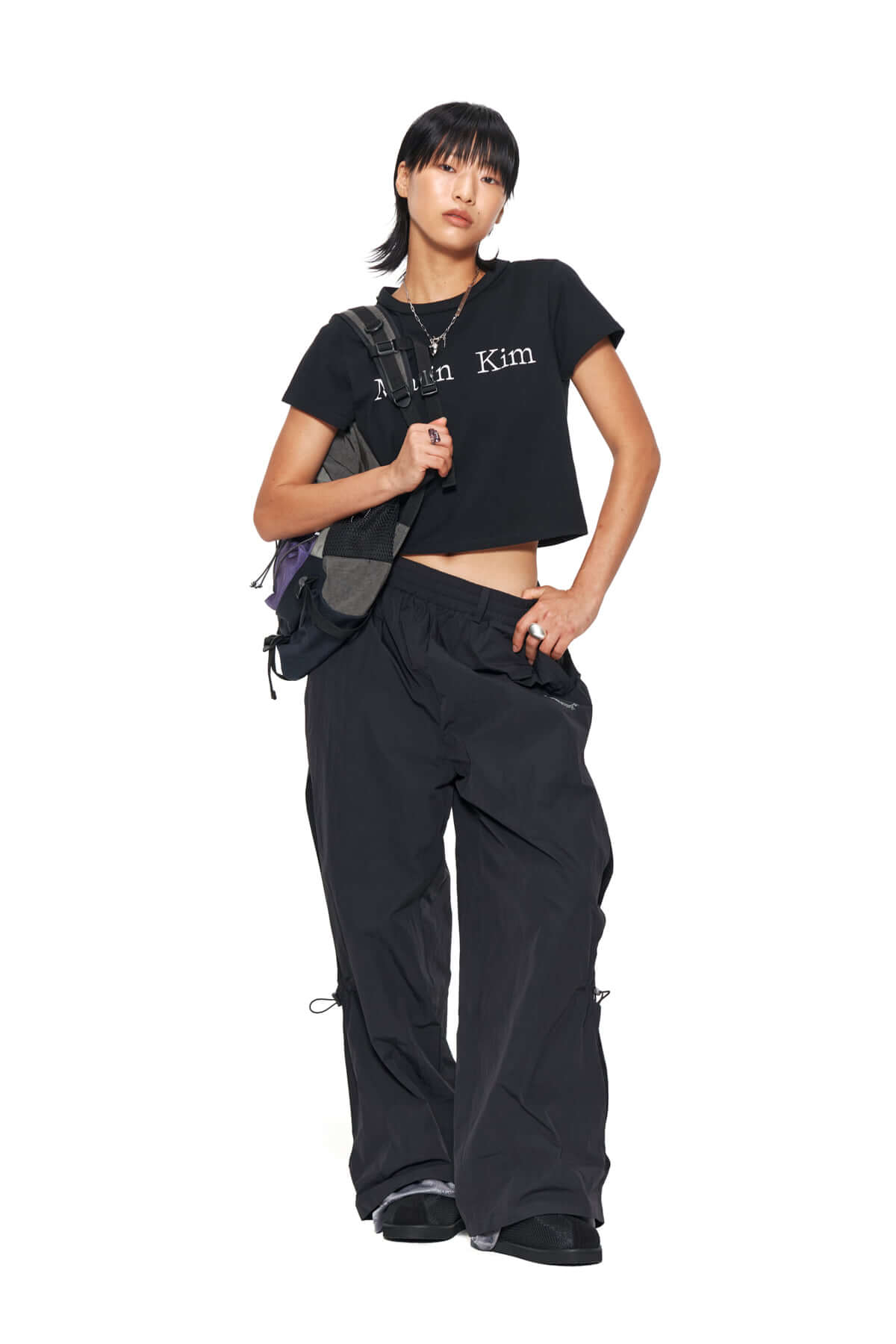 MATIN KIM Logo Crop Top