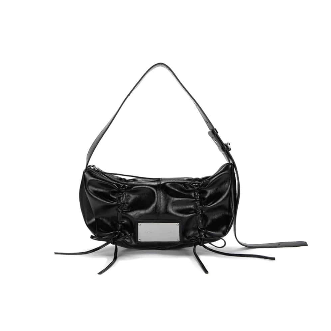 MATIN KIM Shirring Ribbon Round Bag