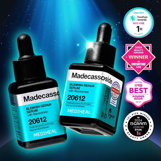 MEDIHEAL Madecassoside Blemish Repair Serum | 40ml + 40ml + Mask 2P