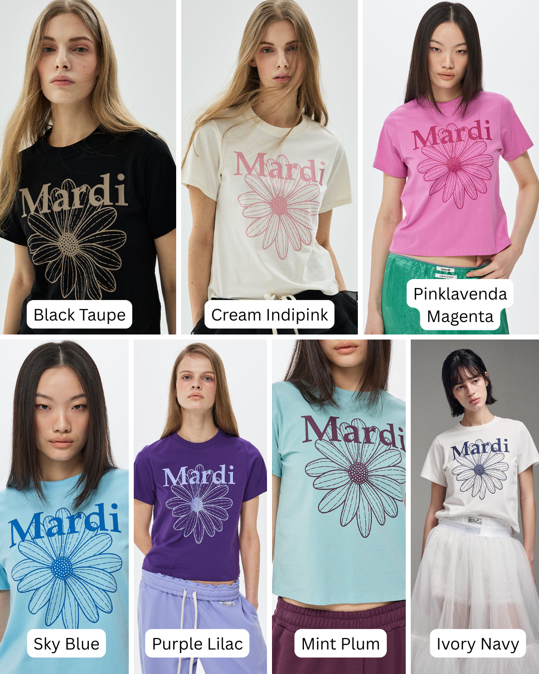 MARDI MERCREDI Slim Tshirt Flowermardi