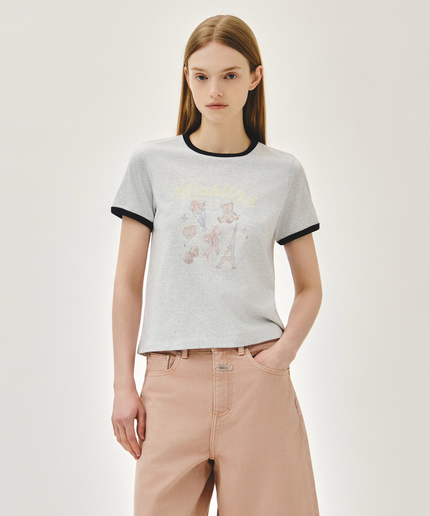 Marithe 060 W PARIS GRAPHIC RINGER TEE