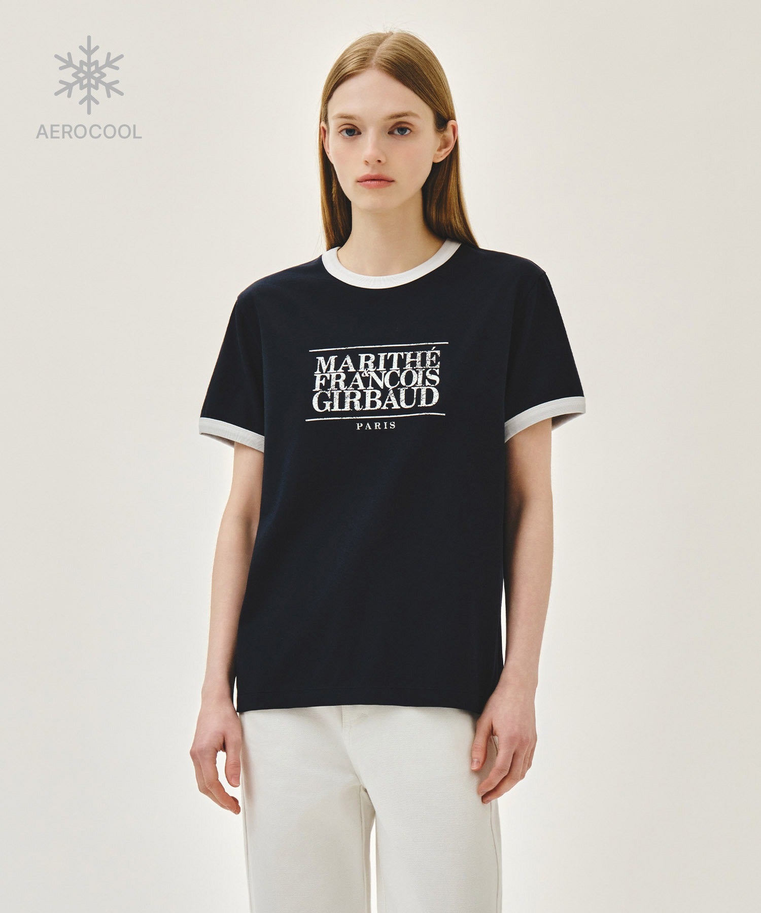Marithe 072 AEROCOOL CRACK CLASSIC LOGO RINGER TEE (unisex)