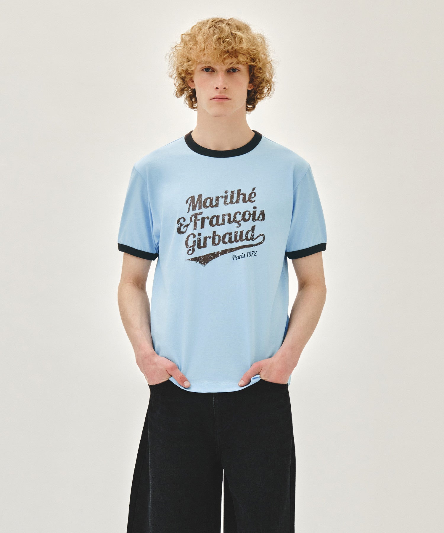 Marithe 076 VINTAGE LOGO RINGER TEE (unisex)