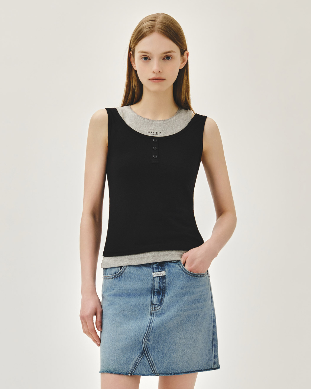 Marithe 081 W Layered Sleeveless