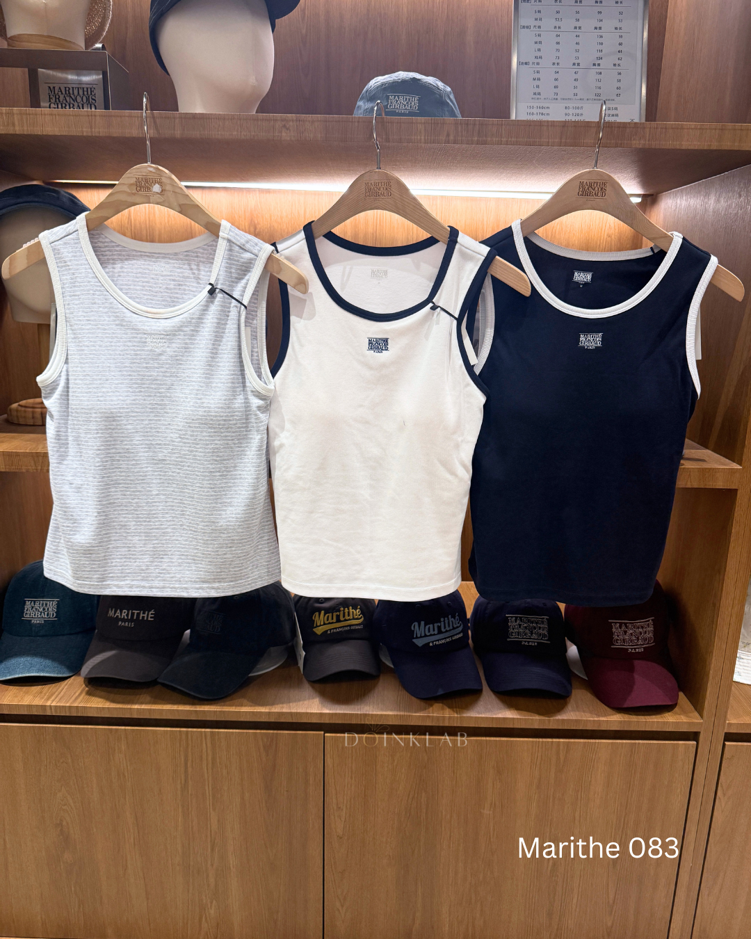 Marithe 083 W Classic Logo Ringer Tank Bra Top