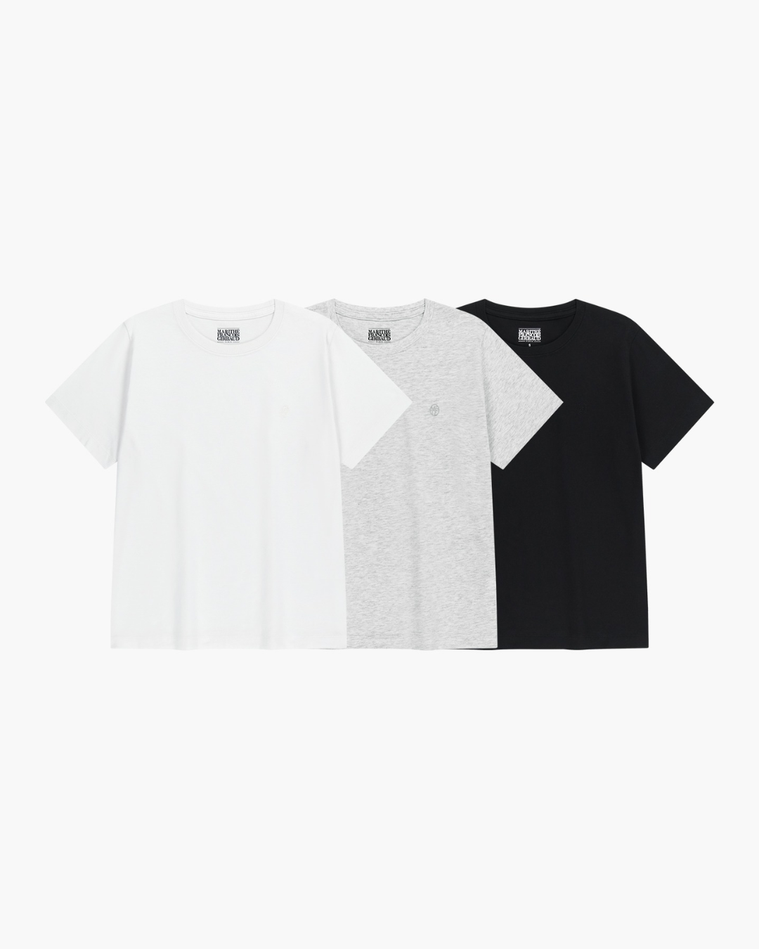 Marithe 084 W 3PACK CIRCLE LOGO TEE mix