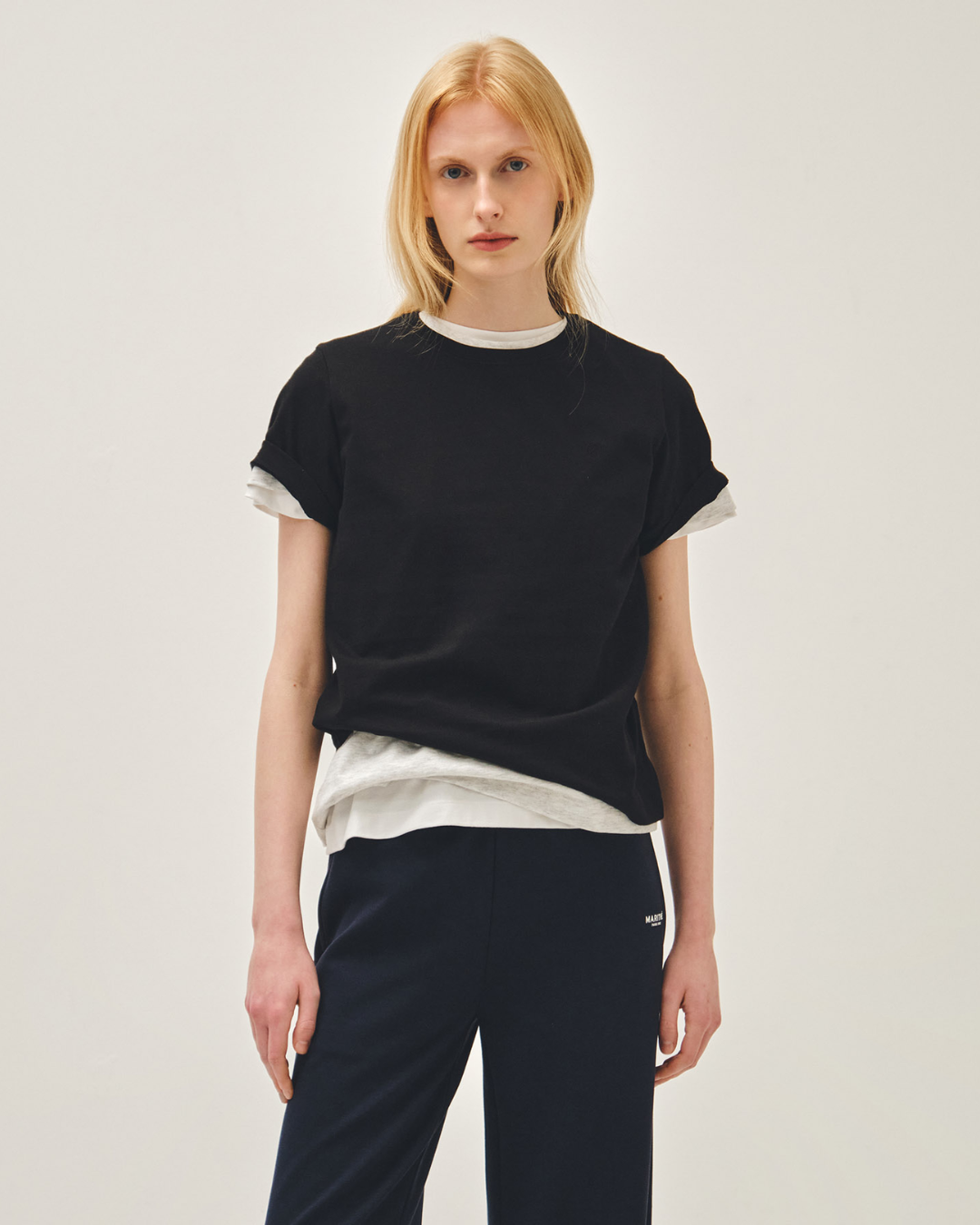Marithe 084 W 3PACK CIRCLE LOGO TEE mix
