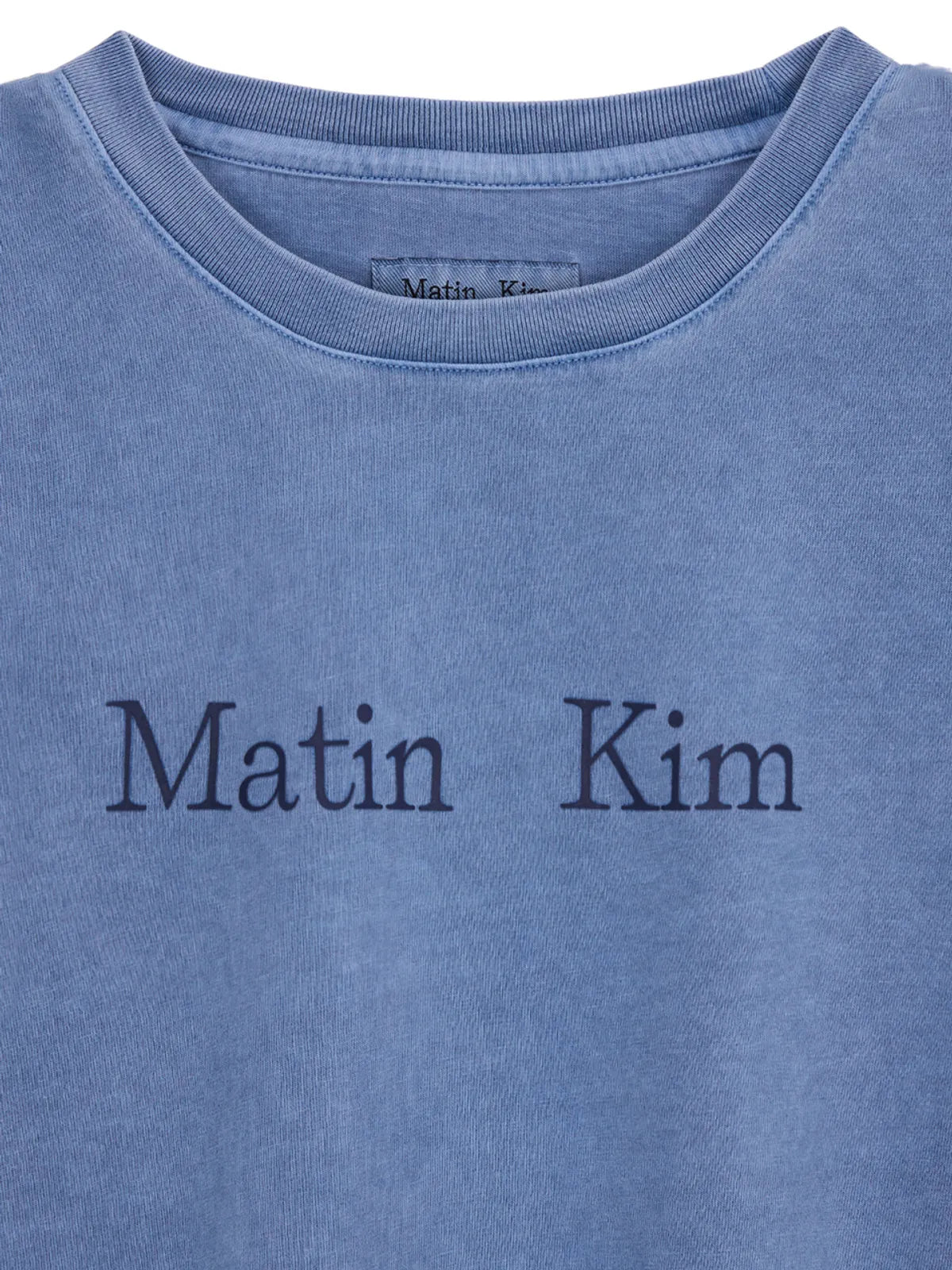 MATIN KIM PIGMENT LOGO CROP TOP
