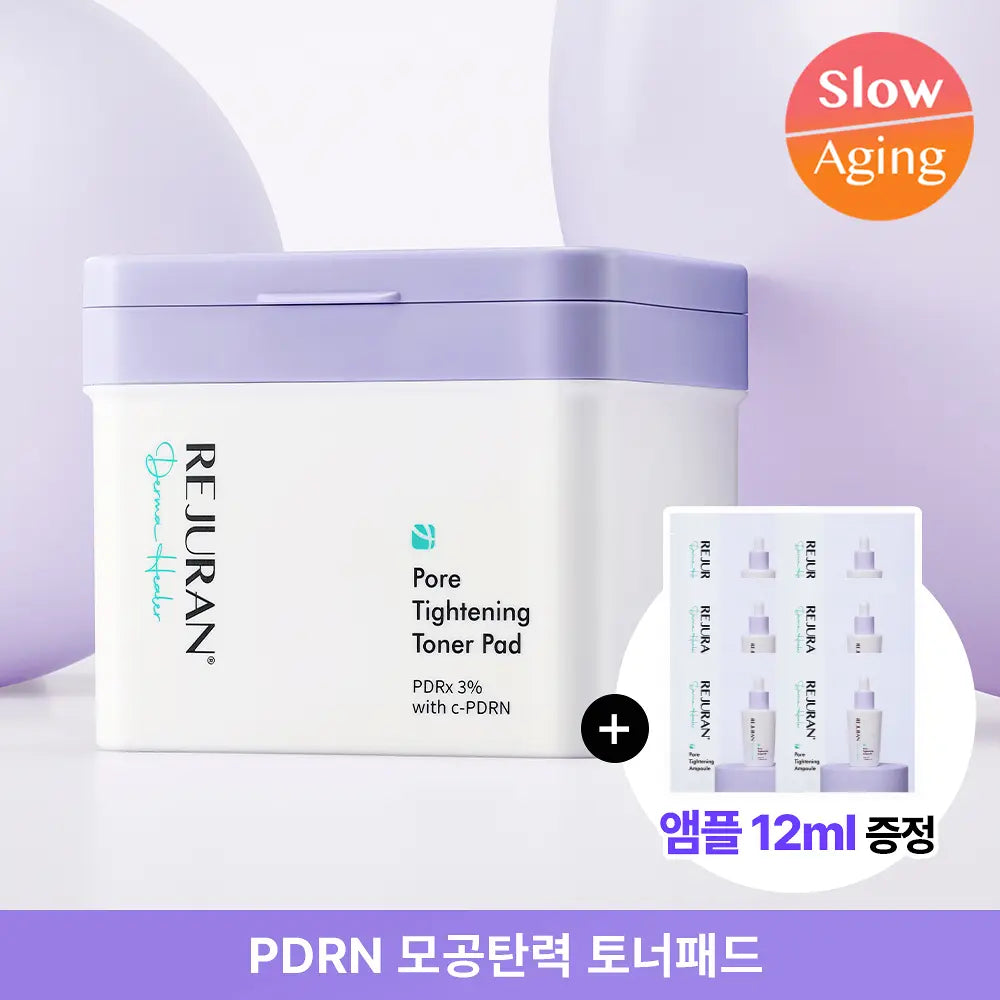 REJURAN Derma Healer Pore Tightening Toner Pad 60P+Ampoule 2ml*6