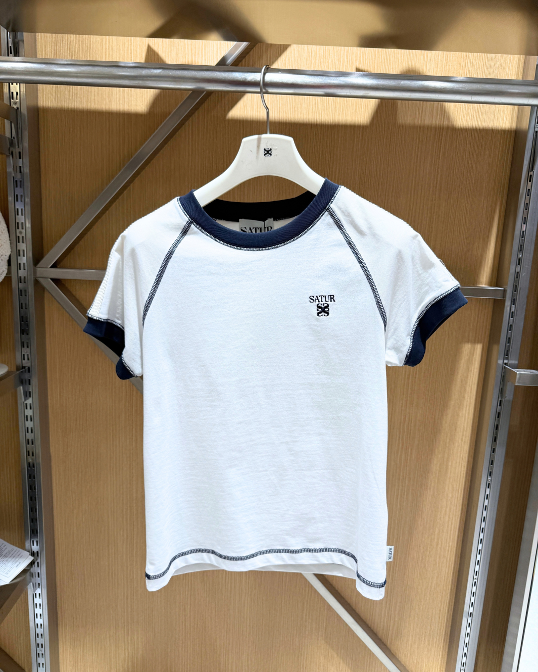 SATUR 005 (W) Lawton Stitch Ringer T-Shirt