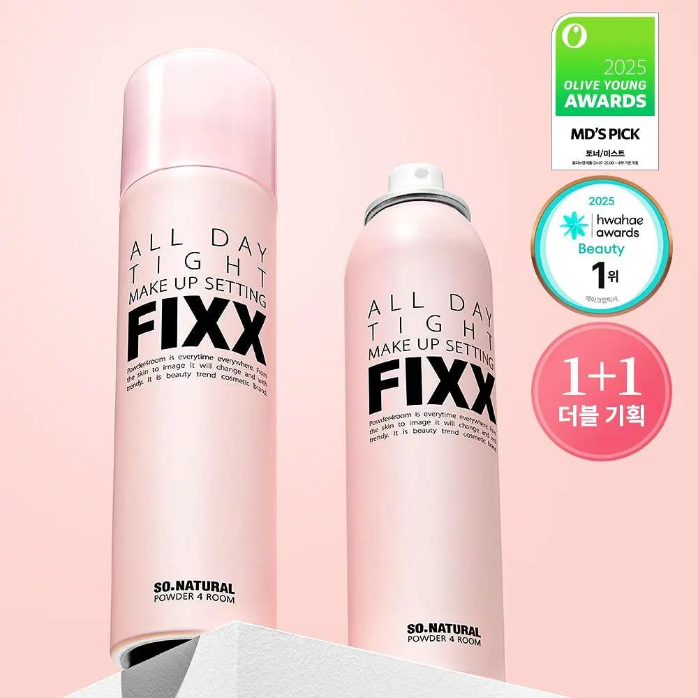 [Ship to West Malaysia Only] So’ Natural All Day Tight Makeup Setting Fixx | 120ml + 120ml