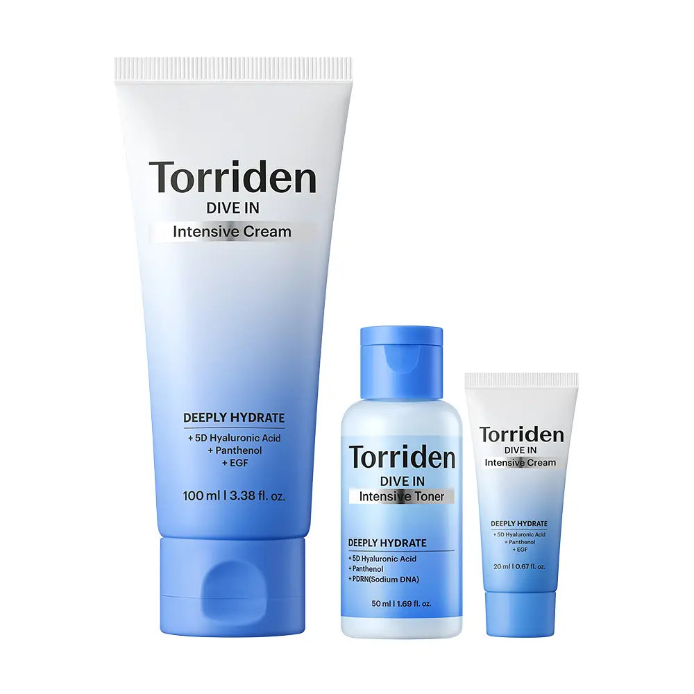 Torriden Dive In Low Molecular Hyaluronic Acid Intensive Cream | 100ml+Cream 20ml+Toner 50ml