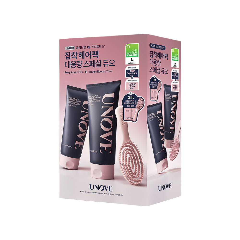 UNOVE Deep Damage Treatment EX Hair Mask | 320ml + 320ml FREE Hair Comb
