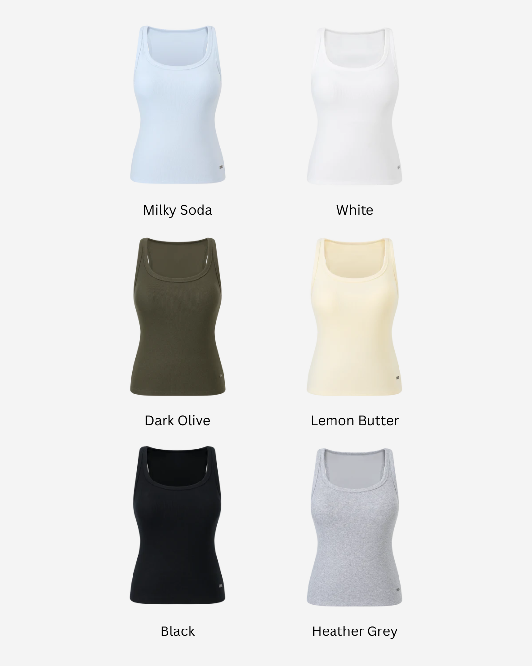 VERISH 026 Cotton Rib U Neck Bra Top