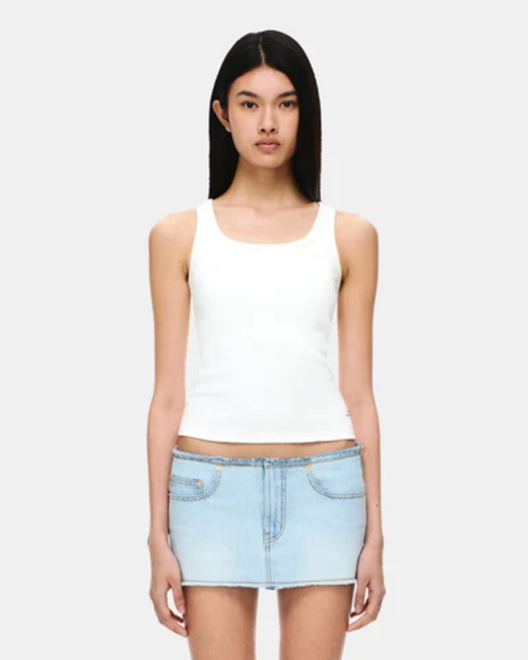 VERISH 026 Cotton Rib U Neck Bra Top
