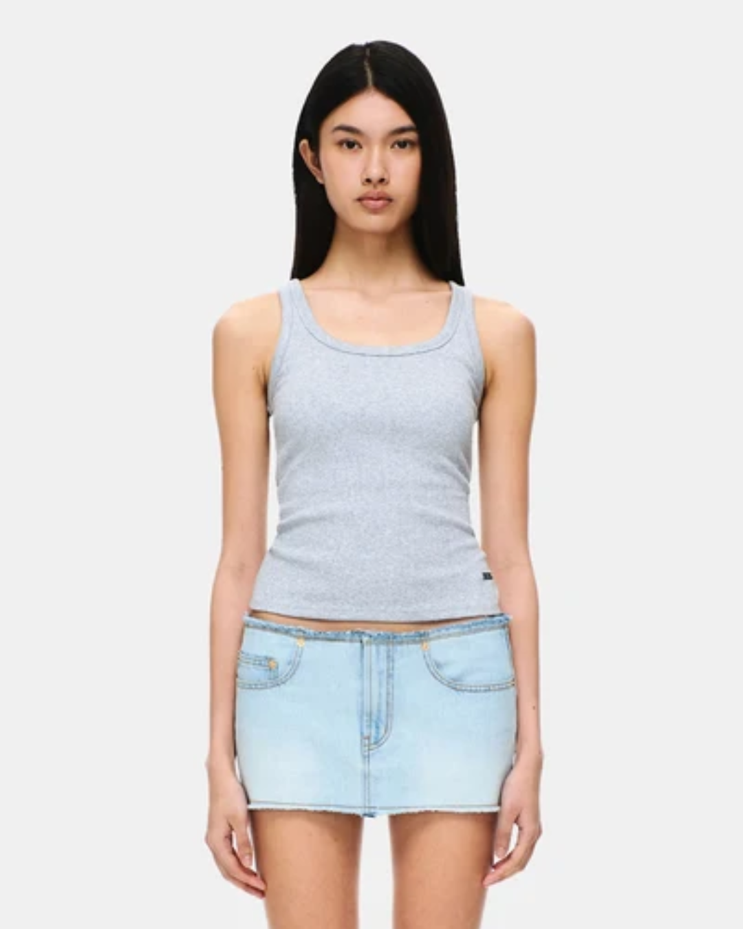 VERISH 026 Cotton Rib U Neck Bra Top