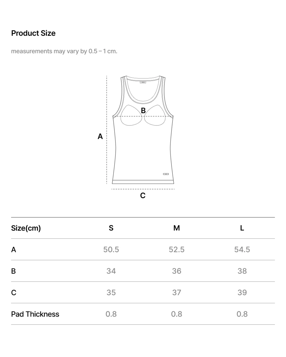 VERISH 026 Cotton Rib U Neck Bra Top