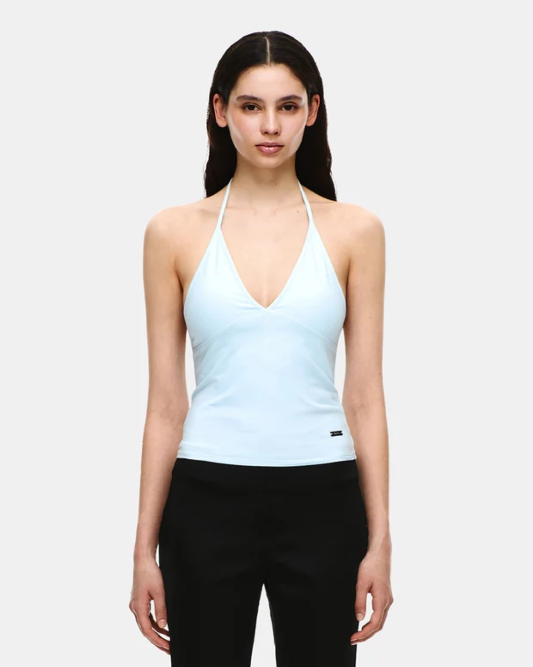VERISH 027 Soft Cotton Deep V Neck Halter Bra Top