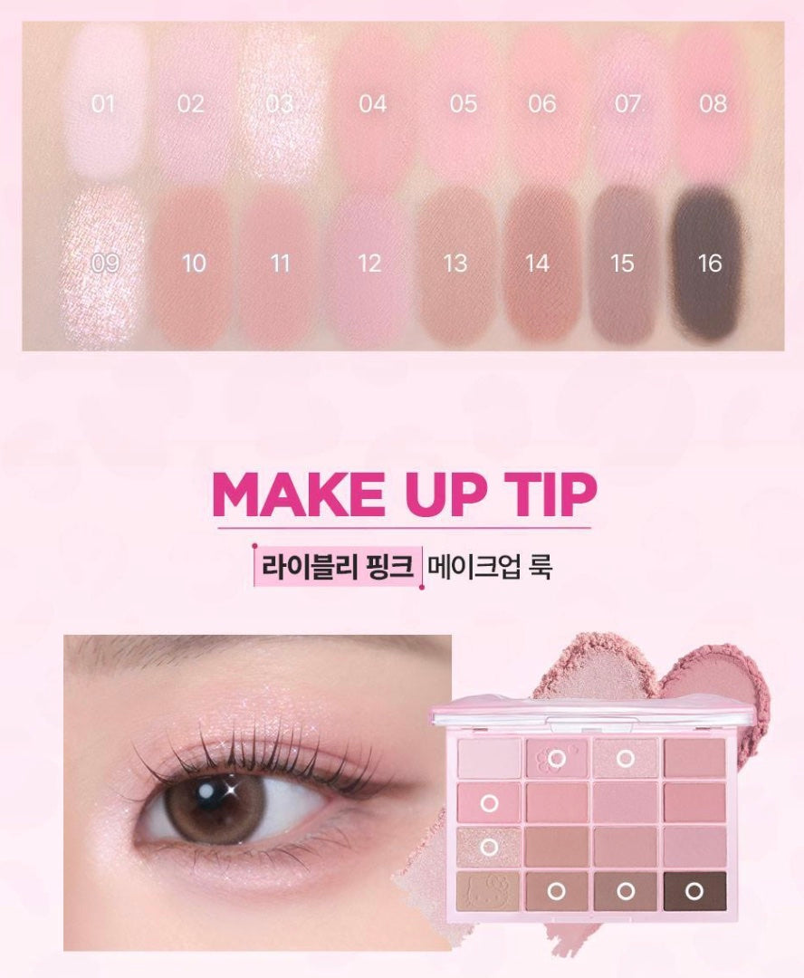 WAKEMAKE Soft Blurring Eye Palette | Hello Kitty Edition