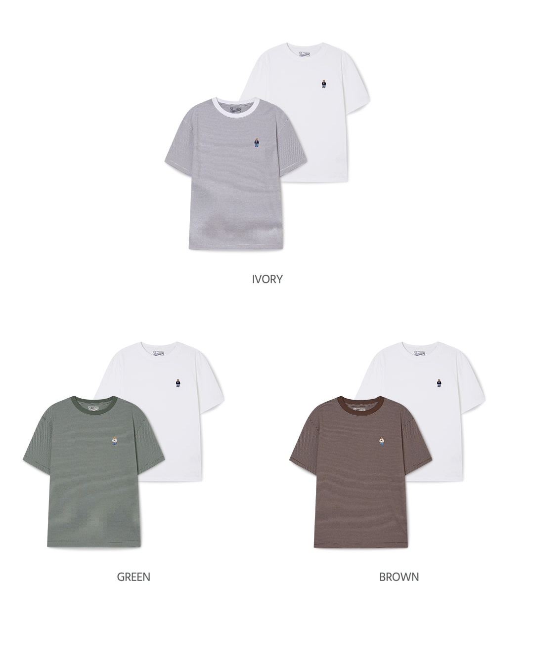 WHOAU 04 细线条2件套 2PACK Steve Pin Stripe T-shirt