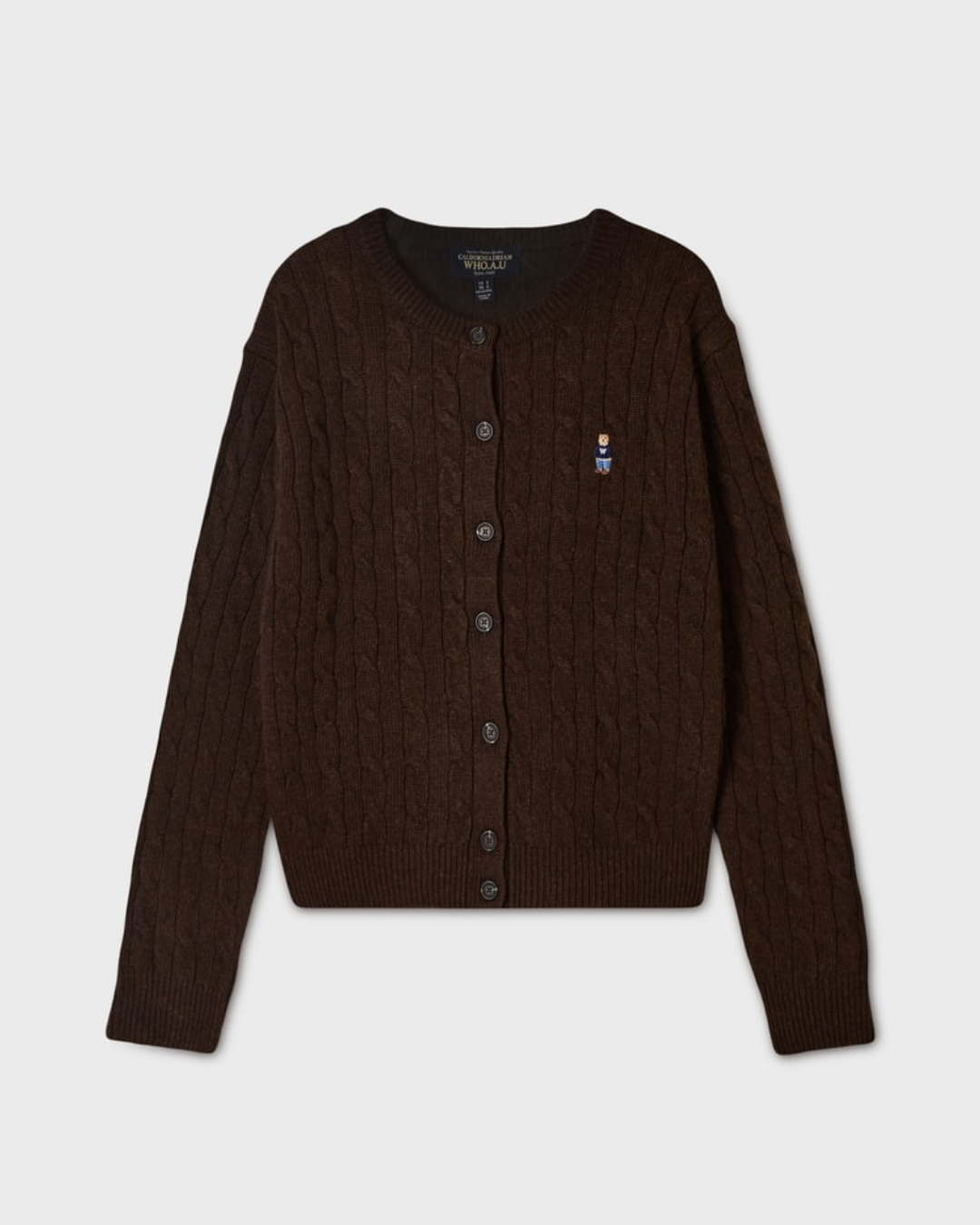 WHOAU 008 厚针织开衫 Steve Cable Cardigan