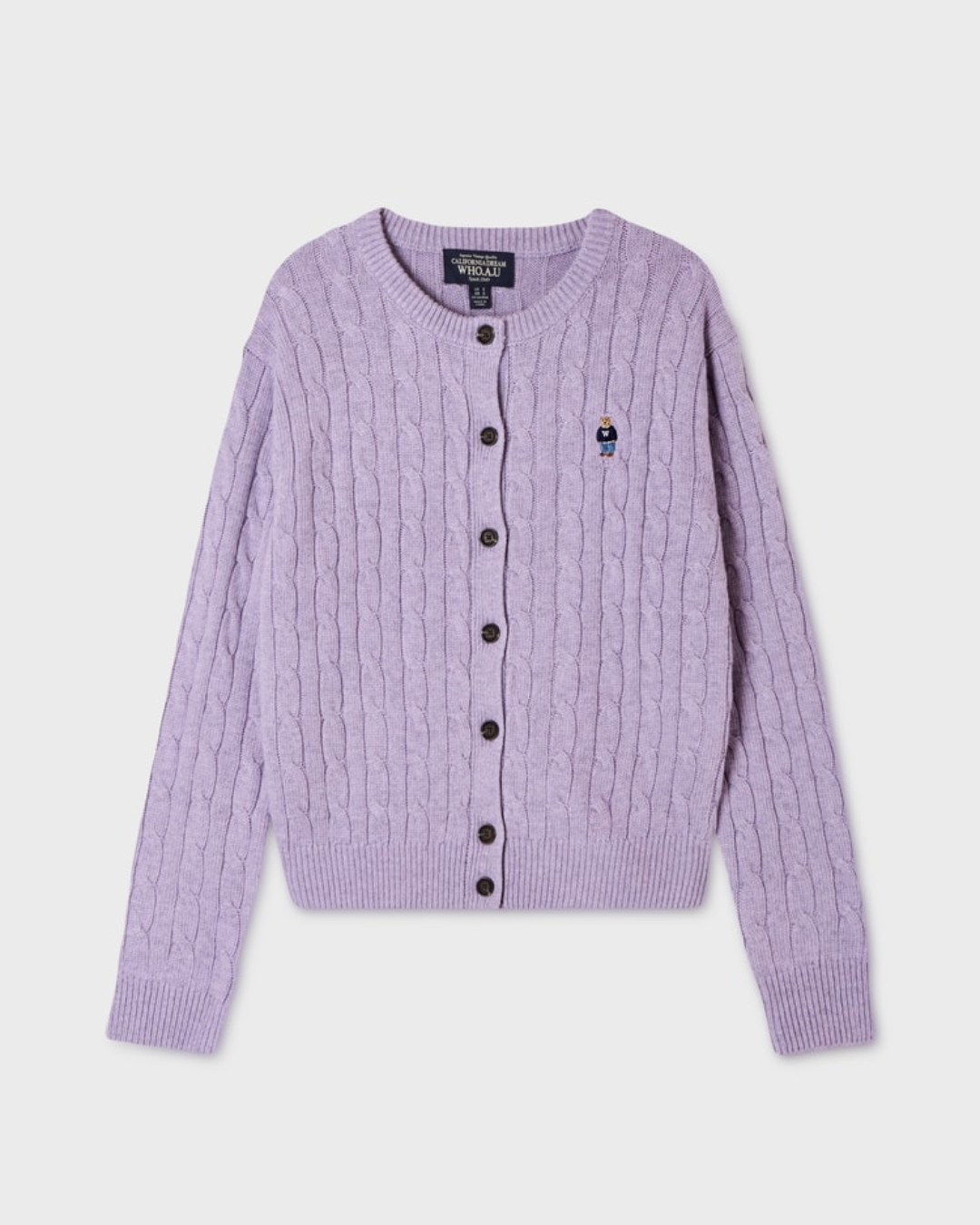 WHOAU 008 厚针织开衫 Steve Cable Cardigan