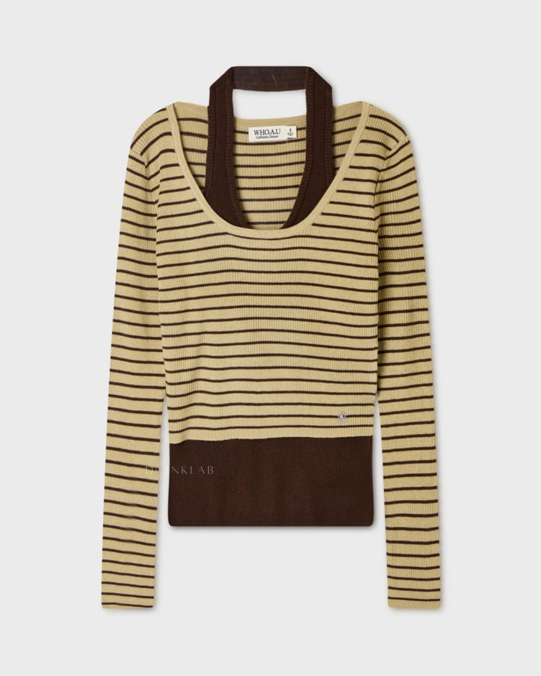 WHOAU 017 Halterneck Layered Pullover