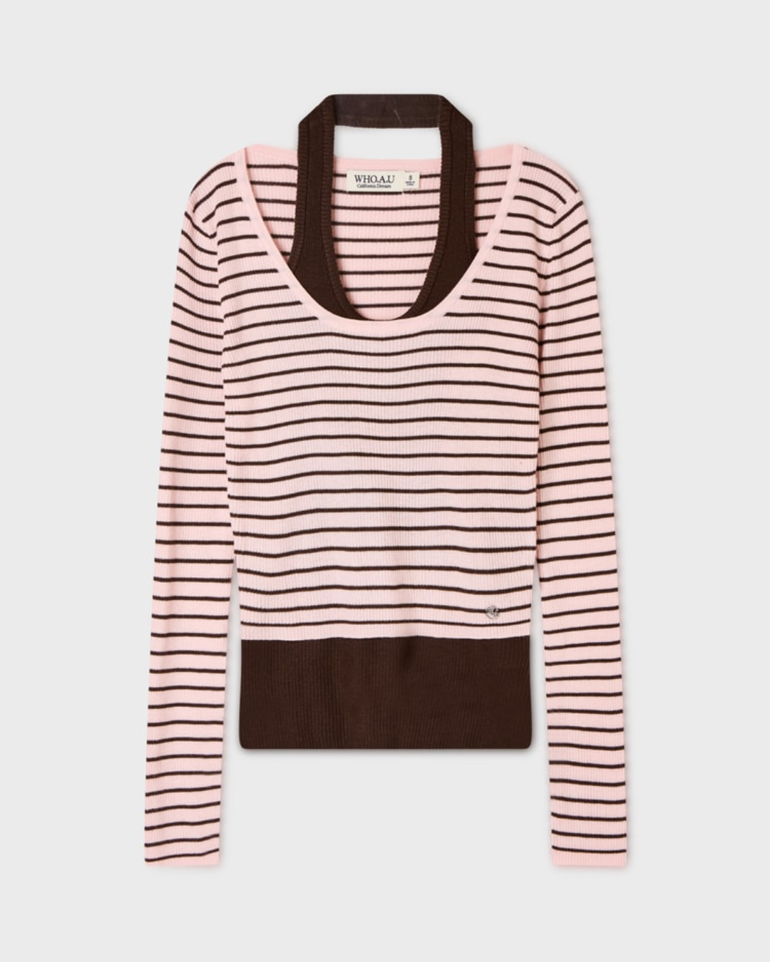 WHOAU 017 Halterneck Layered Pullover