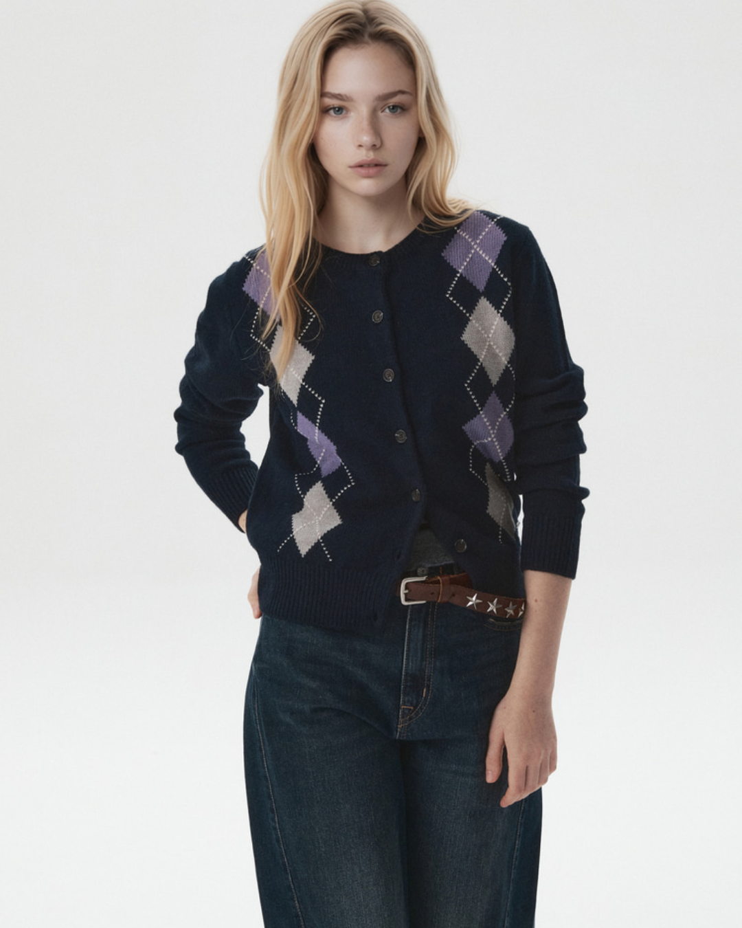 WHOAU 019 Argyle Cardigan
